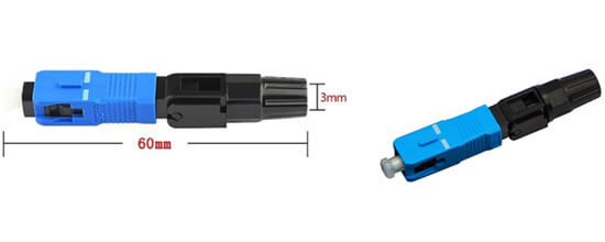 FTTH Fiber Optic 60mm SC UPC Fast Connector For Drop Cable Conector Rapido De Fibra Optica Quick Connector