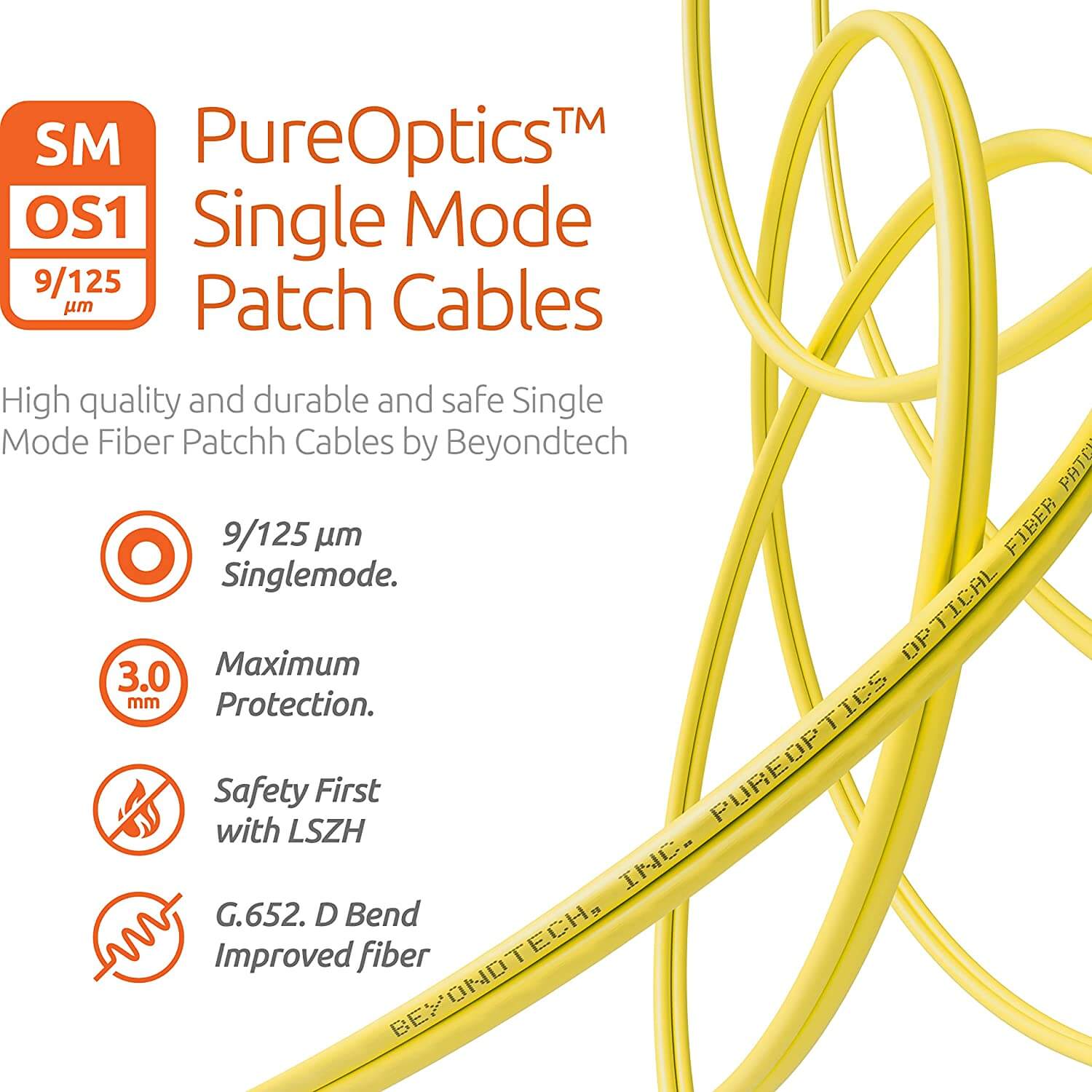 LC to LC Fiber Patch Cable Single Mode Duplex4